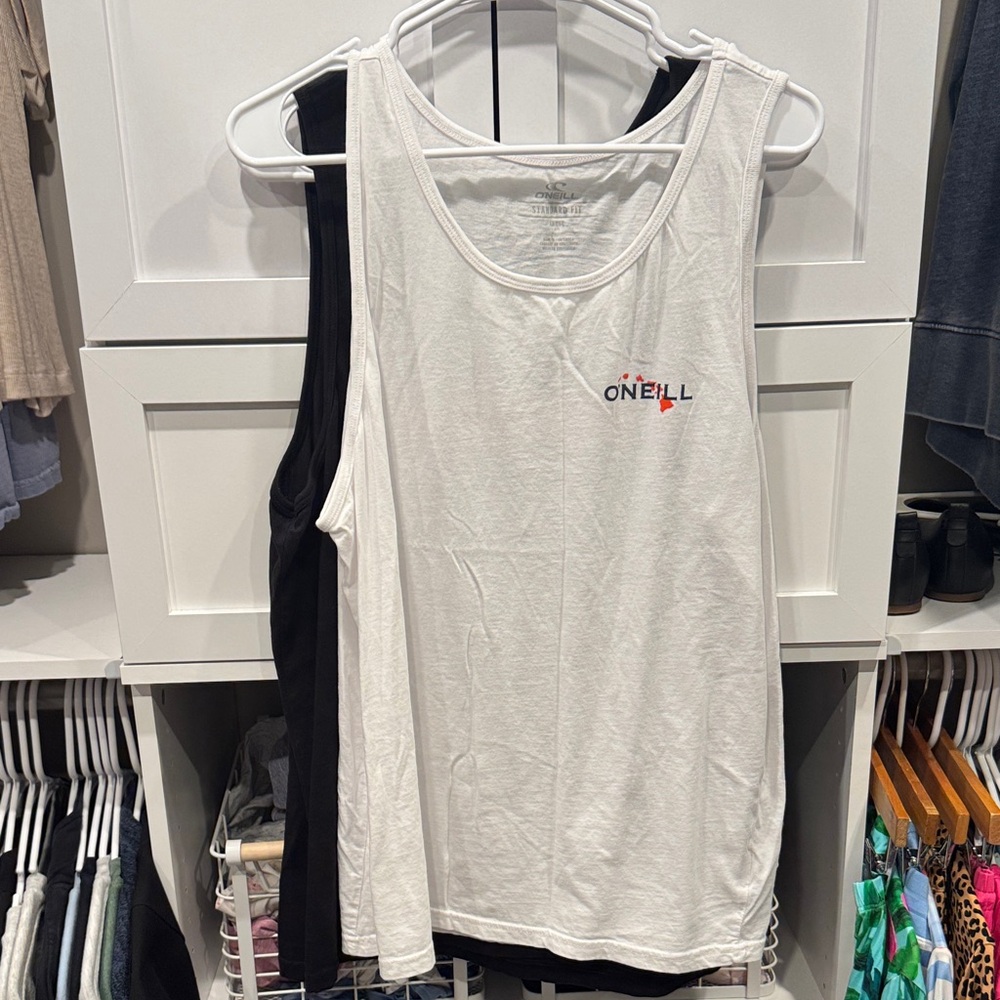 O'Neill Black and White Tank Tops